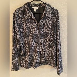 Dressbarn Jacket with Paisley Design, size XL.